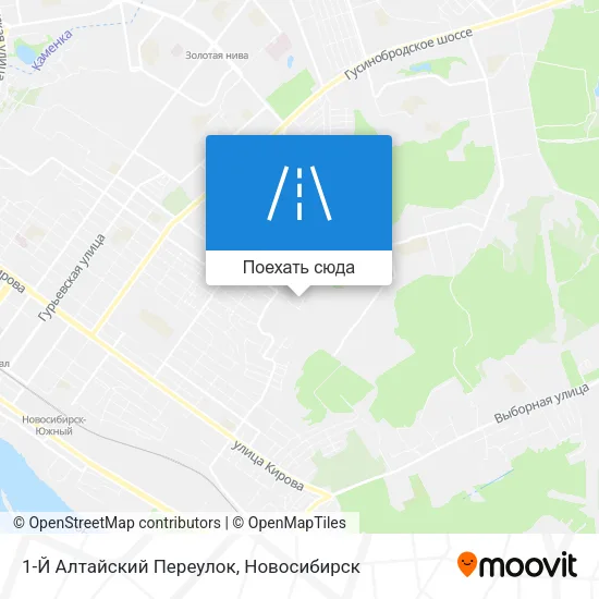 Карта 1-Й Алтайский Переулок