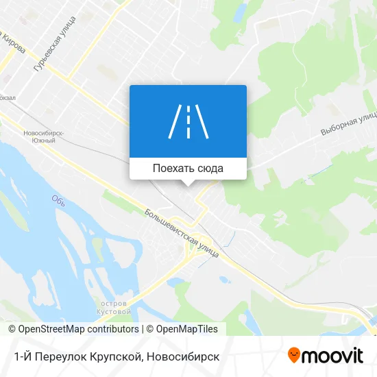 Карта 1-Й Переулок Крупской