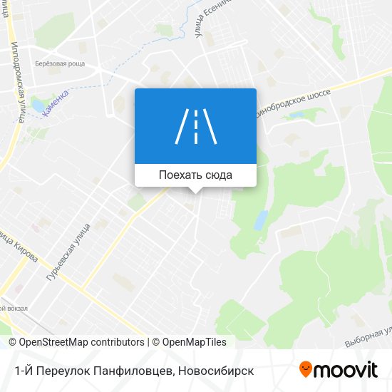 Карта 1-Й Переулок Панфиловцев