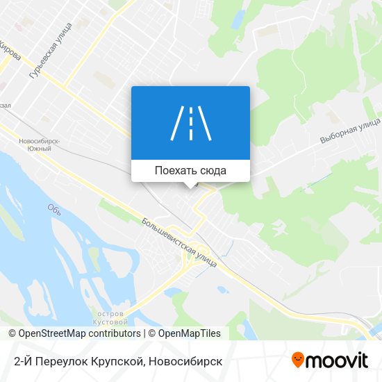 Карта 2-Й Переулок Крупской
