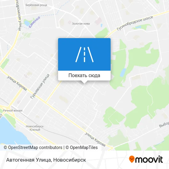 Карта Автогенная Улица
