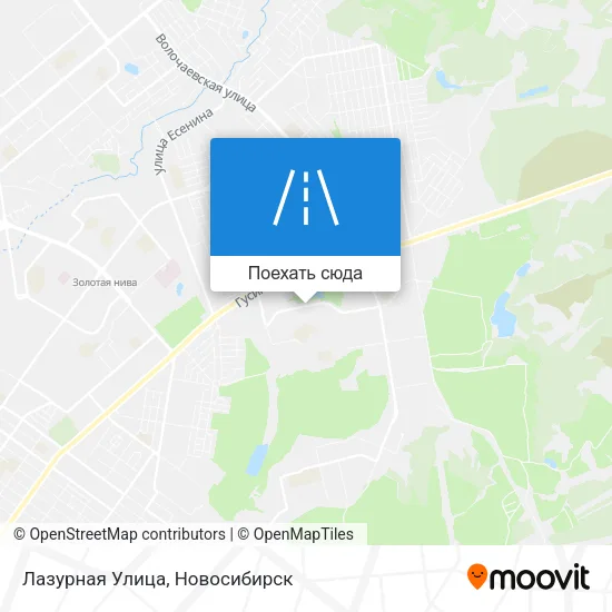 Карта Лазурная Улица
