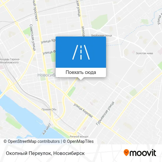 Карта Окопный Переулок
