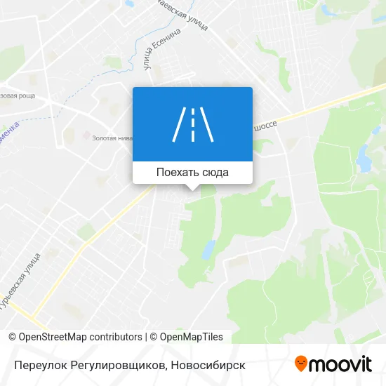 Карта Переулок Регулировщиков