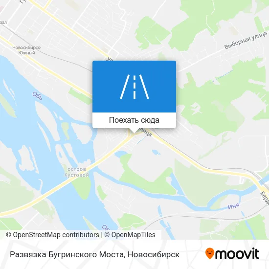 Карта Развязка Бугринского Моста