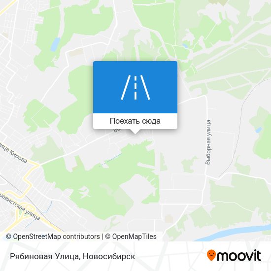Карта Рябиновая Улица