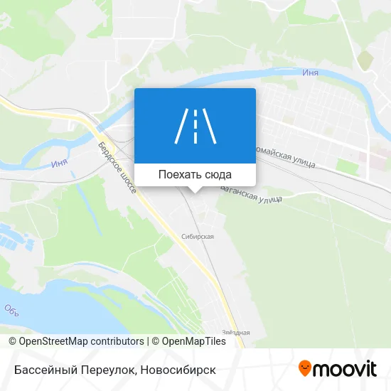 Карта Бассейный Переулок