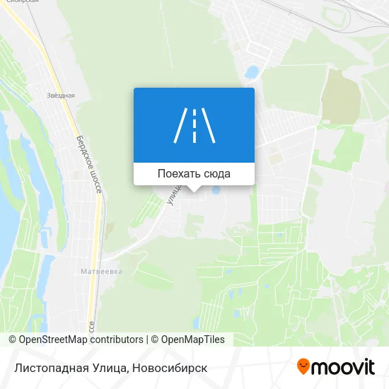 Карта Листопадная Улица