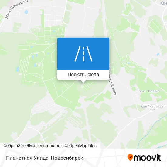 Карта Планетная Улица