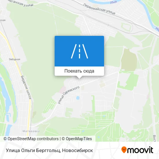 Карта Улица Ольги Берггольц