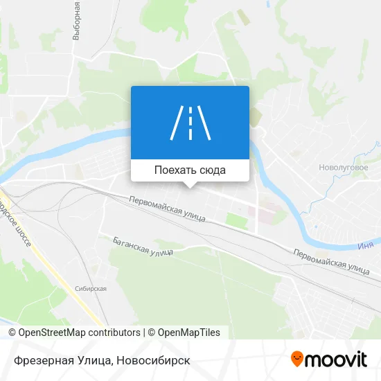 Карта Фрезерная Улица