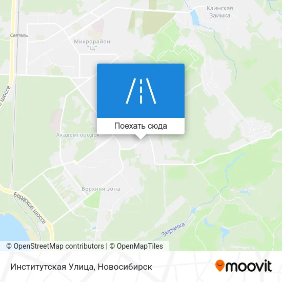 Карта Институтская Улица