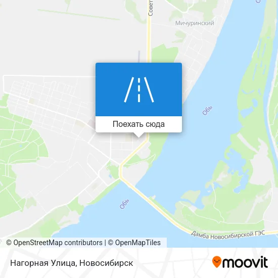 Карта Нагорная Улица