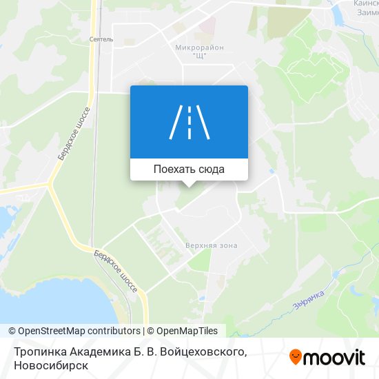 Карта Тропинка Академика Б. В. Войцеховского