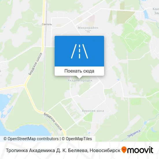 Карта Тропинка Академика Д. К. Беляева