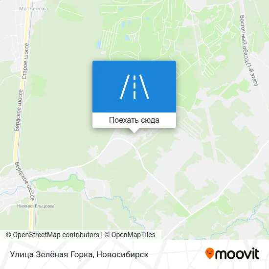Карта Улица Зелёная Горка