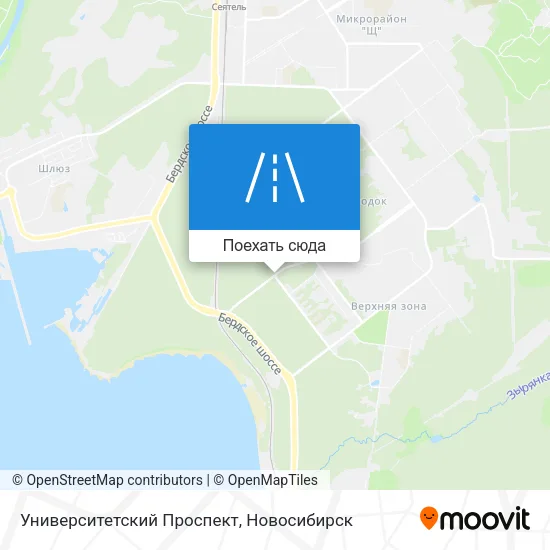 Карта Университетский Проспект