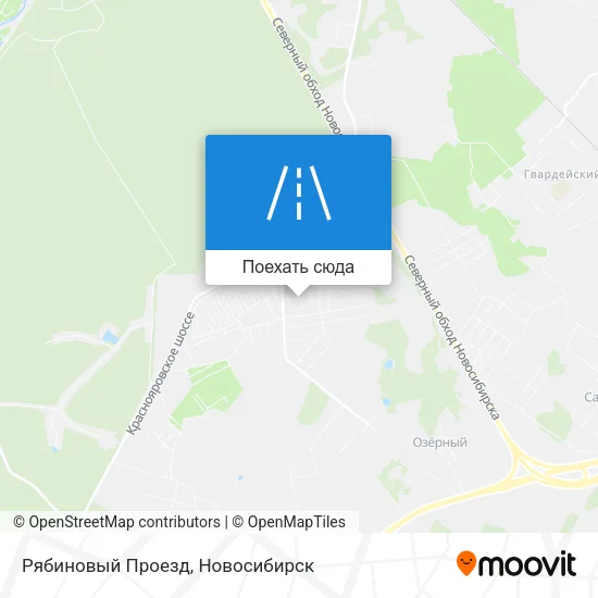 Карта Рябиновый Проезд