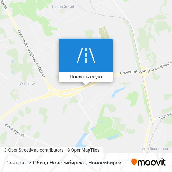 Карта Северный Обход Новосибирска