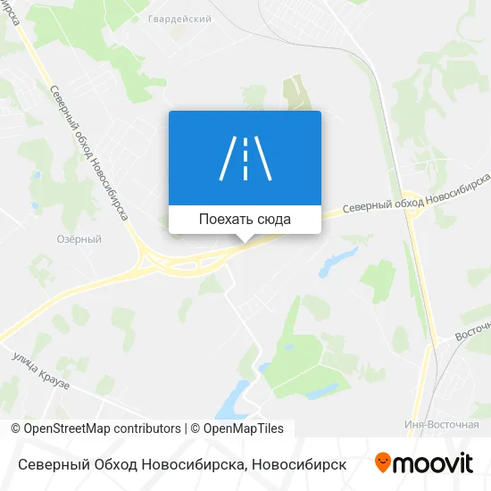 Карта Северный Обход Новосибирска