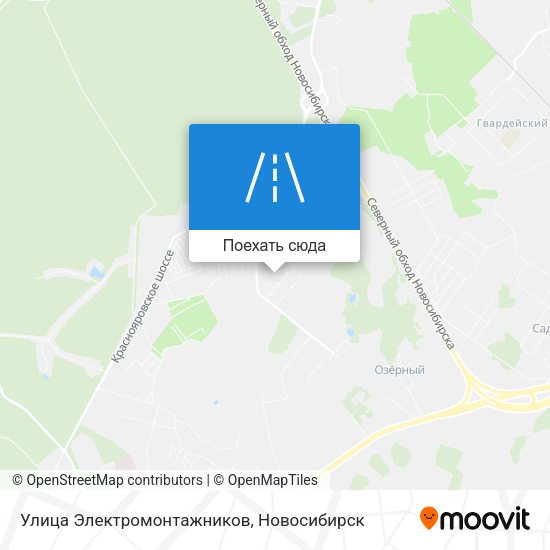 Карта Улица Электромонтажников