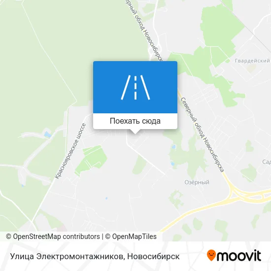 Карта Улица Электромонтажников