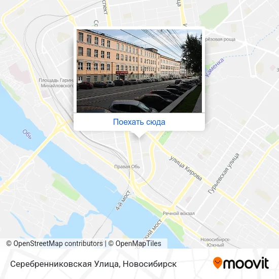 Карта Серебренниковская Улица