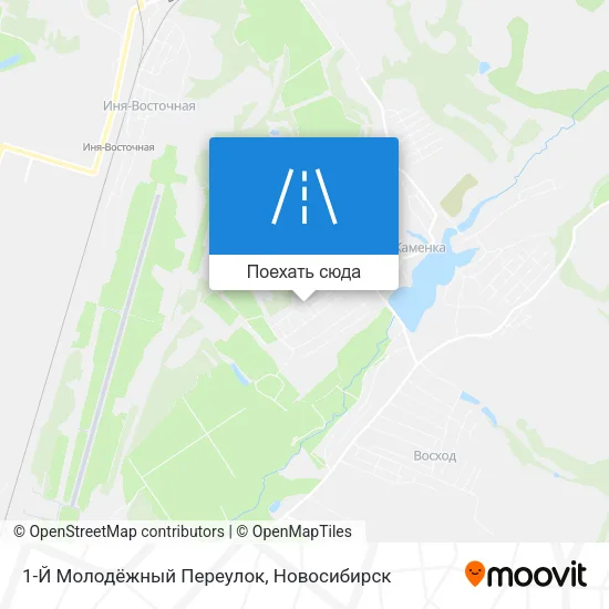 Карта 1-Й Молодёжный Переулок