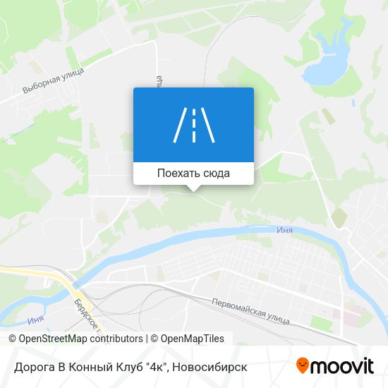 Карта Дорога В Конный Клуб "4к"