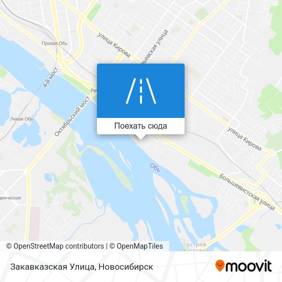 Карта Закавказская Улица