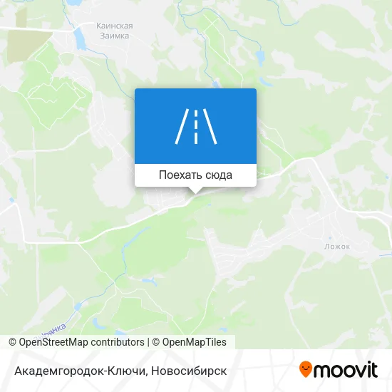 Карта Академгородок-Ключи