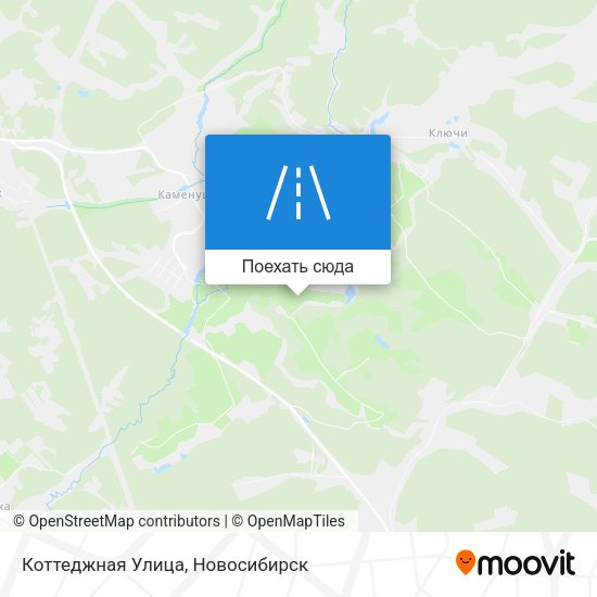 Карта Коттеджная Улица
