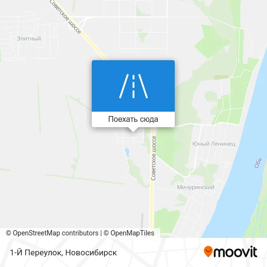 Карта 1-Й Переулок