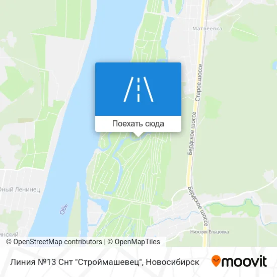 Карта Линия №13 Снт "Строймашевец"