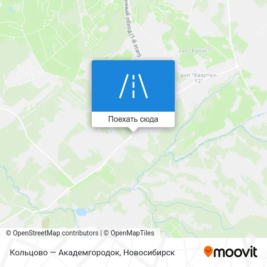 Карта Кольцово — Академгородок