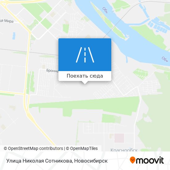 Карта Улица Николая Сотникова