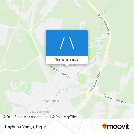 Карта Клубная Улица