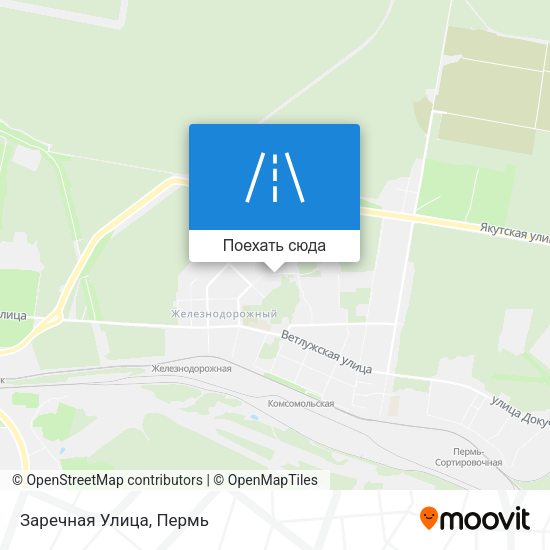 Карта Заречная Улица