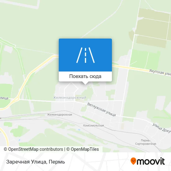 Карта Заречная Улица