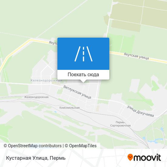 Карта Кустарная Улица