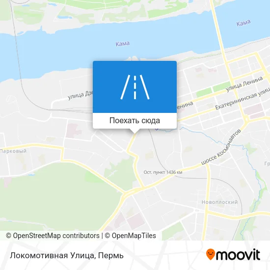 Карта Локомотивная Улица