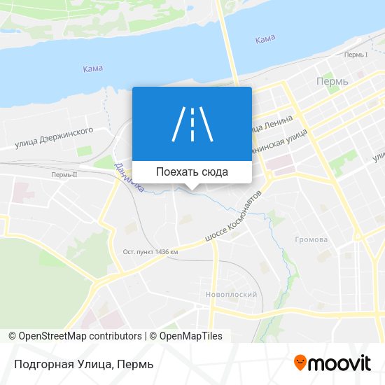 Карта Подгорная Улица