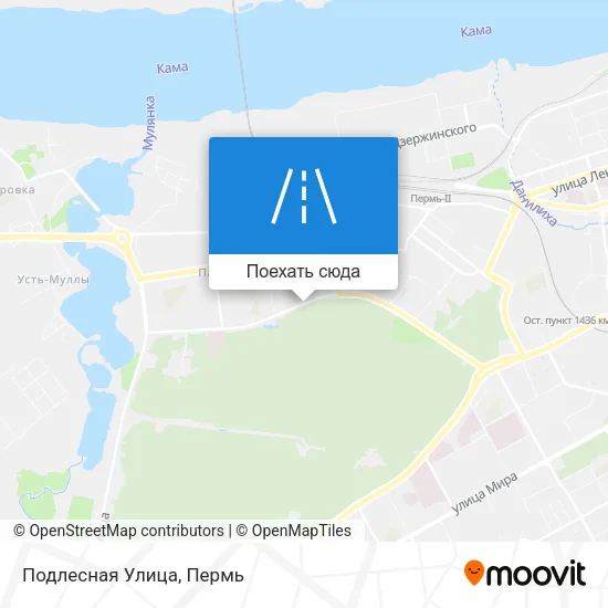 Карта Подлесная Улица