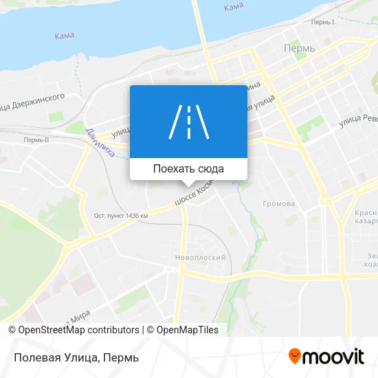 Карта Полевая Улица