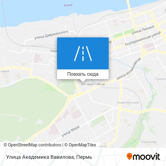 Карта Улица Академика Вавилова
