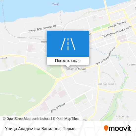 Карта Улица Академика Вавилова