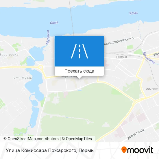 Карта Улица Комиссара Пожарского