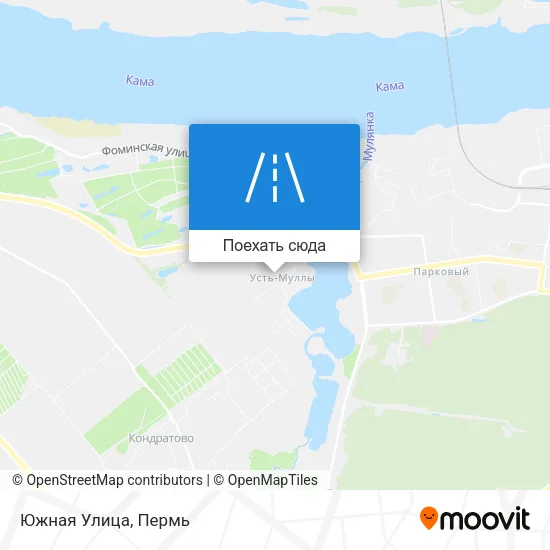 Карта Южная Улица