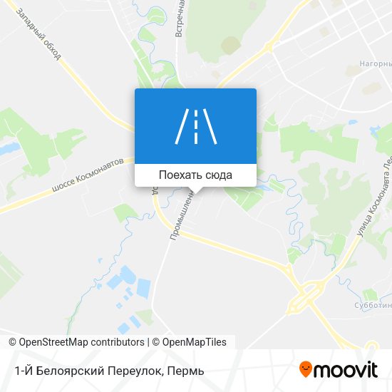 Карта 1-Й Белоярский Переулок