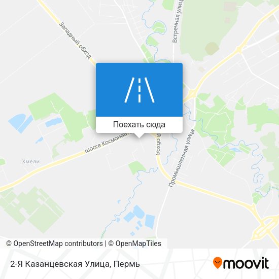 Карта 2-Я Казанцевская Улица